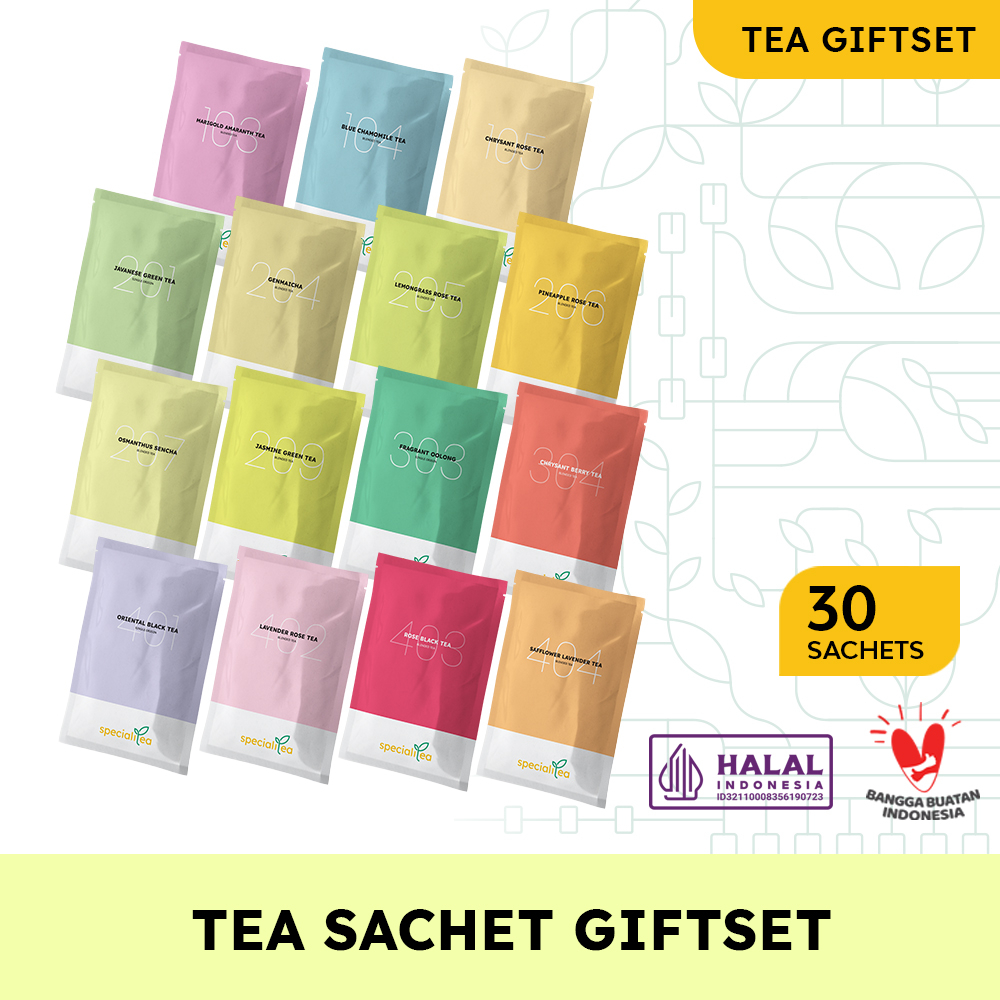 

Tea Gift Set - Sachet for Teapot - Indonesian Artisan Tea SPECIALITEA