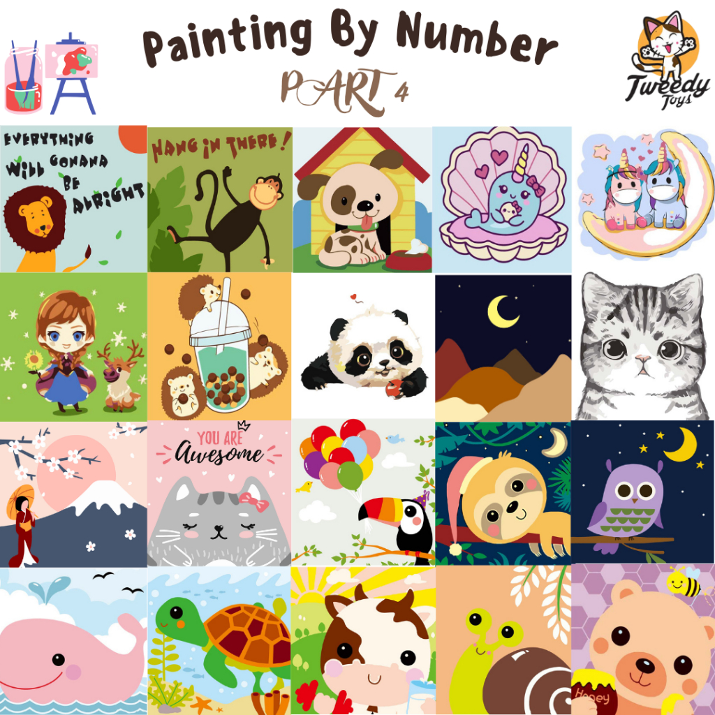 

GrosirJMK - Painting By Number Children Canvas / Set Kanvas Lukis Anak / PART 4