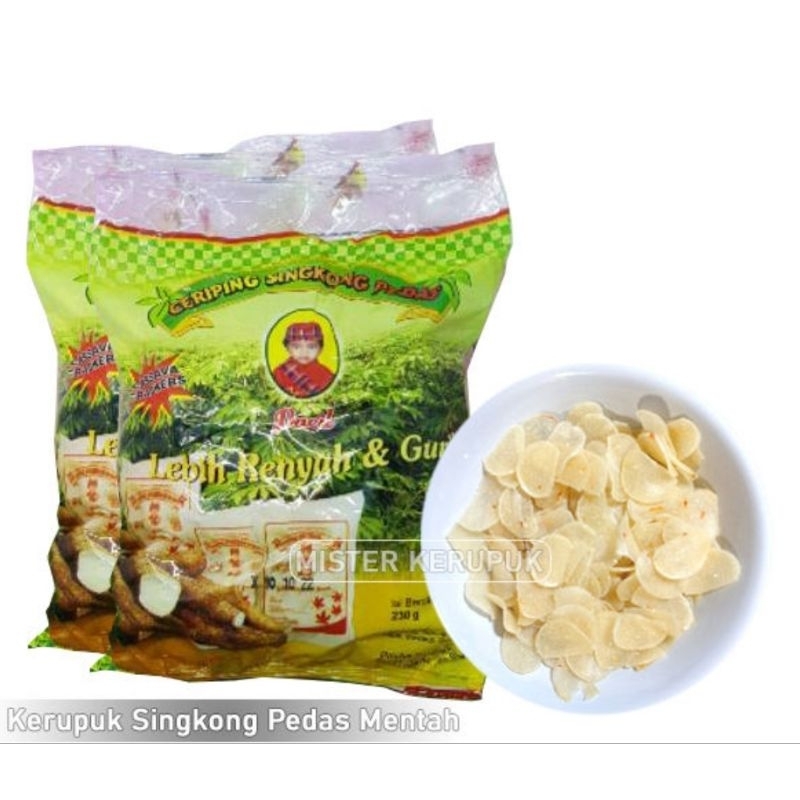 

Kerupuk singkong Asin Pedas Cap dacil 500 Gram / 1/2Kg