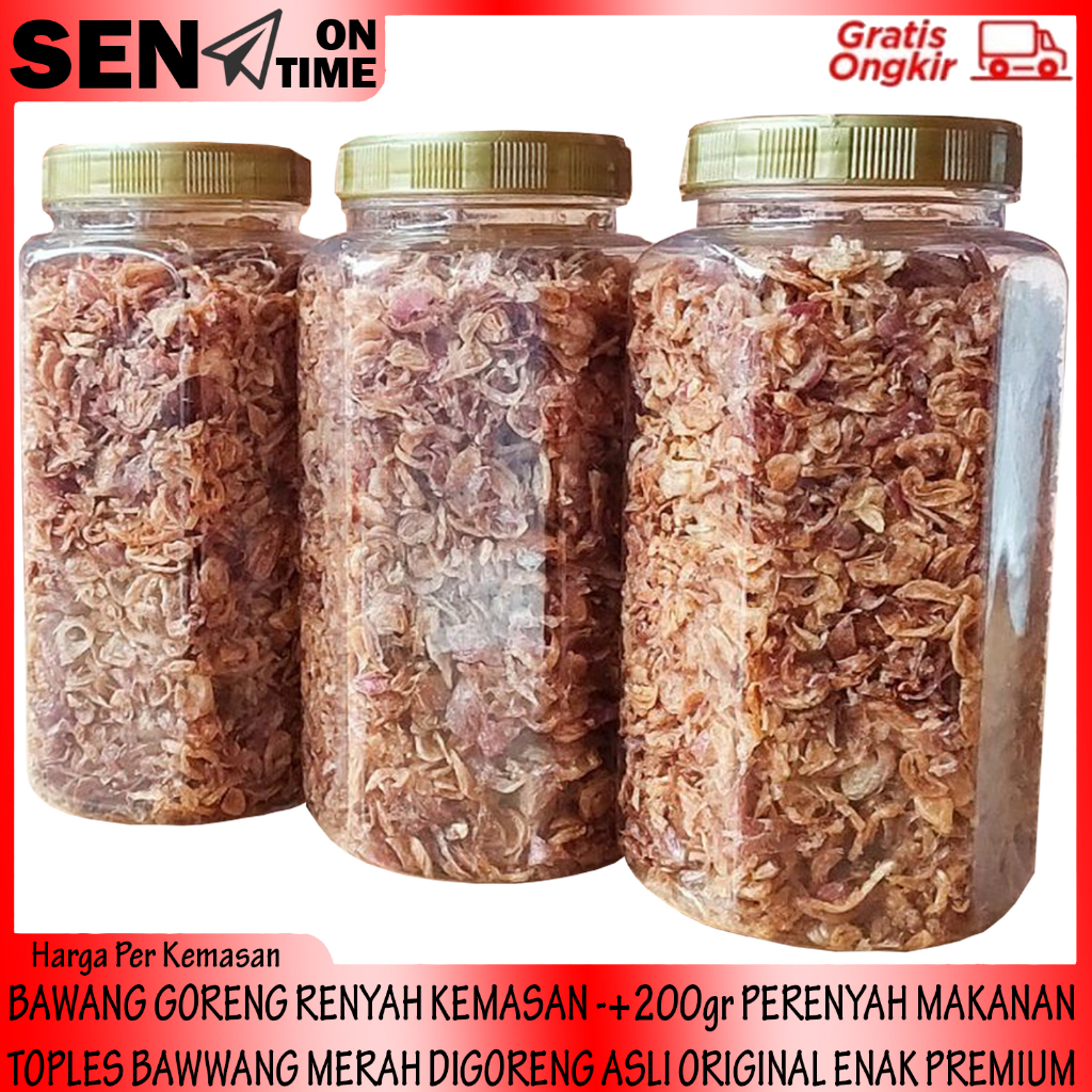 

BAWANG GORENG RENYAH KEMASAN -+200gr PERENYAH MAKANAN TOPLES BAWWANG MERAH DIGORENG ASLI ORIGINAL ENAK PENYEDAP SEDAPKAN MKANAN CAMPUR CAMPURAN TEKWAN MODEL OPOR AYAM NASI GORENG BAKSO PENCAMPUR LONTONG BUBURAYAM MIE CELOR PENDAMPING MAKAN CEMILAN RDS4