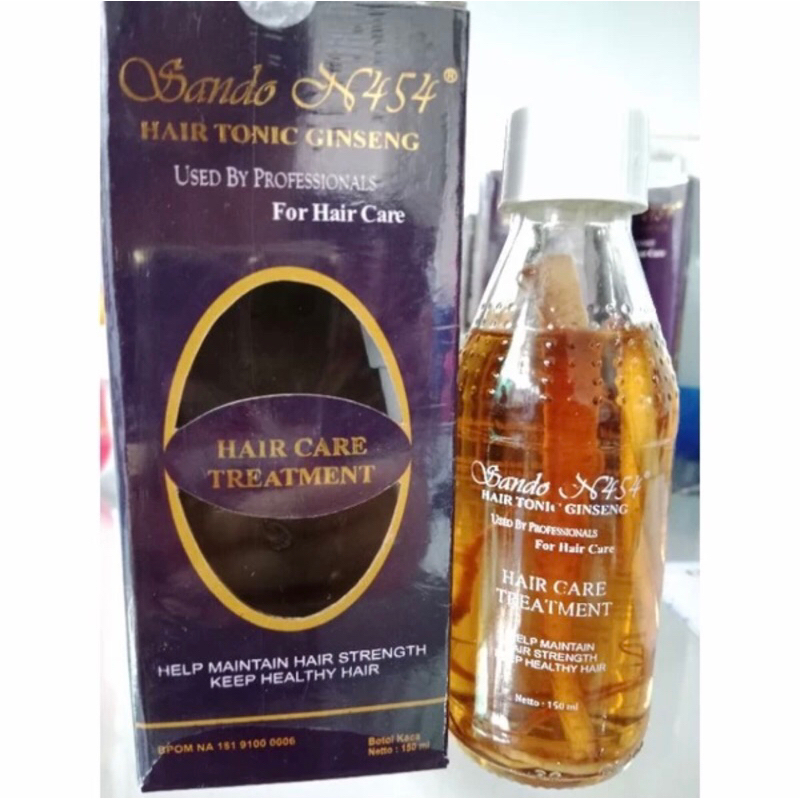 Sando N454 Hair Tonic Ginseng 150ml untuk Rambut Rontok , Berketombe, Menyuburkan Rambut, Mengatasi 