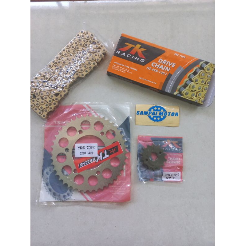 Gear set TK 428 Yamaha vixion/bison/mx king