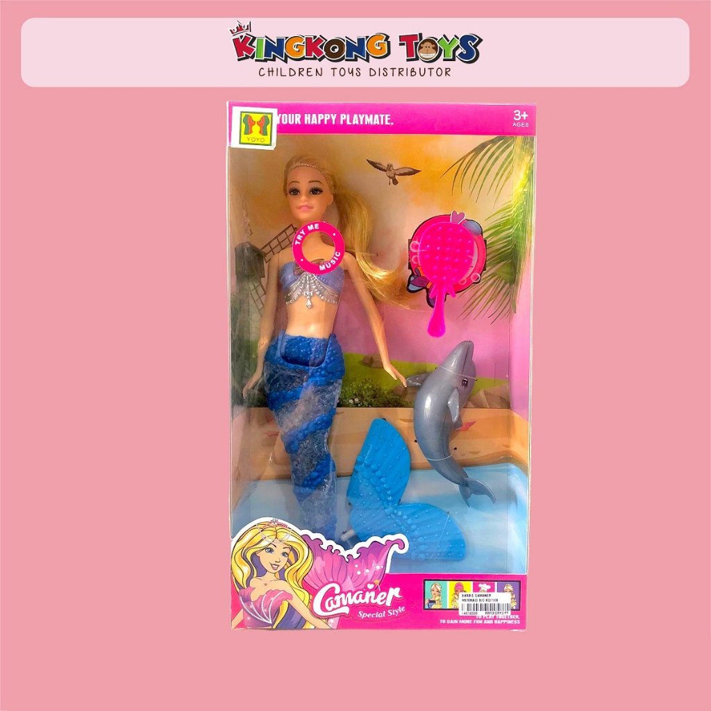 Mainan Barbie Camaner Mermaid / Mainan Barbie Anak Perempuan / Barbie Putri Duyung / Mainan Edukatif