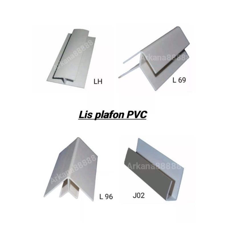 lis plafon /list plafon pvc / sambungan siku L penutup