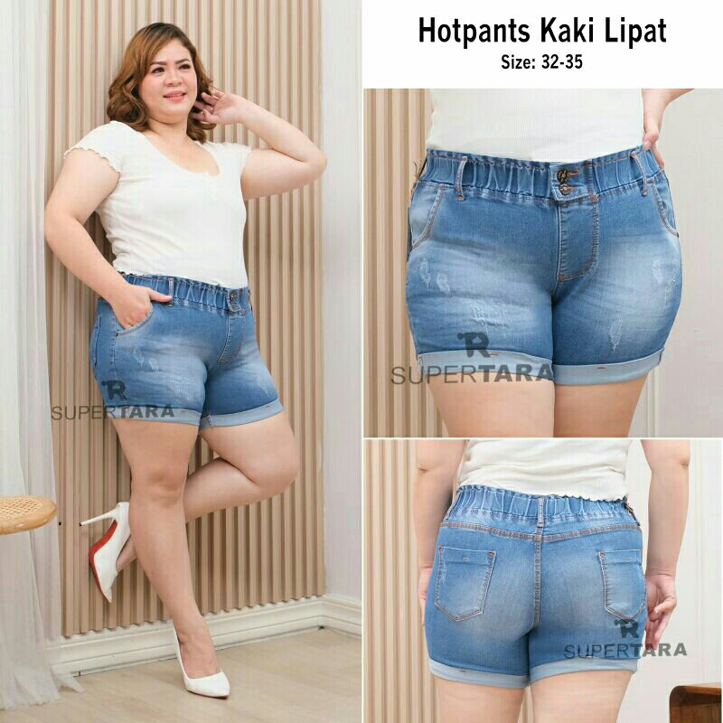 HP SUPER TARA KANCING 2 STIK BALIK PINGGANG KARET JUMBO JEANS