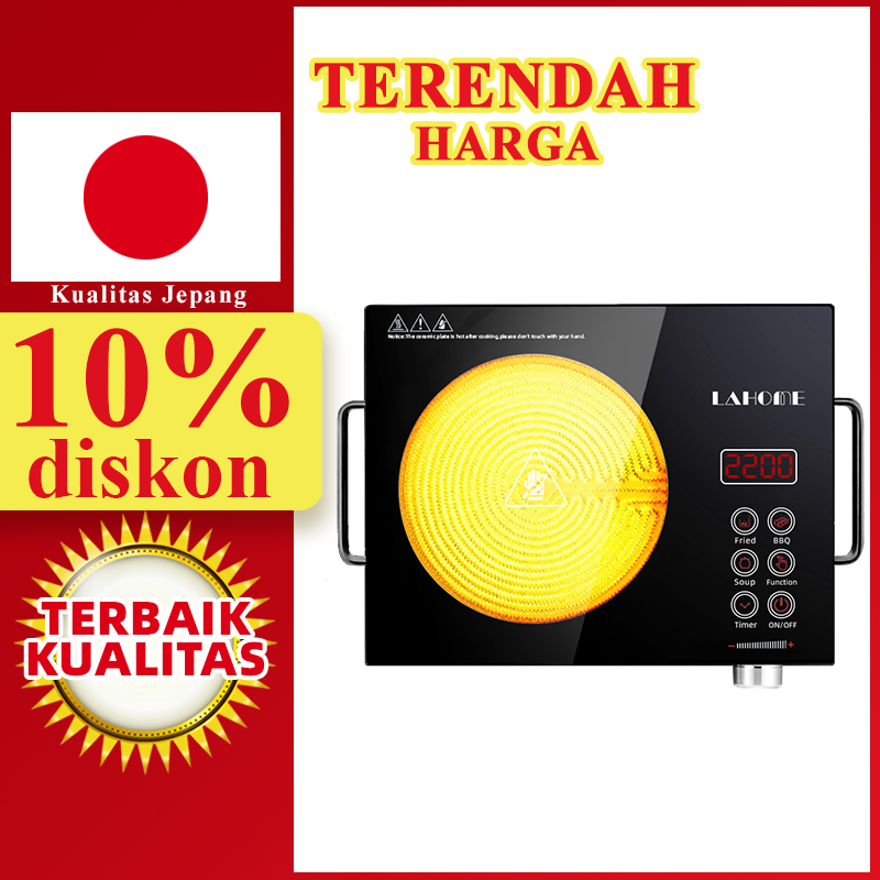 LAHOME Inframerah Induksi Kompor Listrik Portable Hemat Listrik Alat Masak Untuk Stove Induksi Daya 