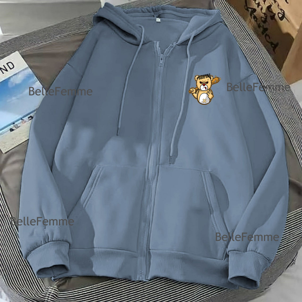 hoodie resleting cowok bear brutal dewasa l xl xxl xxxl 3xl 4xl hoodie wanita kekinian hoodie couple