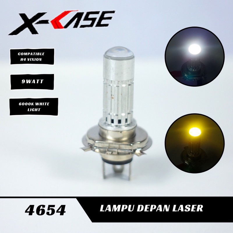 Lampu Depan Utama Motor Laser 4654 Led H4 Universal Motor Vixion Tiger Thunder