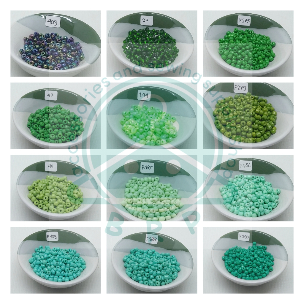 Mote Manik Payet Pasir 6/0 ( Varian Warna Hijau )