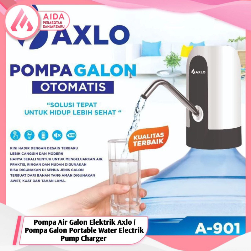 Pompa Air Galon Elektrik Axlo / Pompa Galon Portable Water Electrik Pump Charger / Pompa Galon Axlo