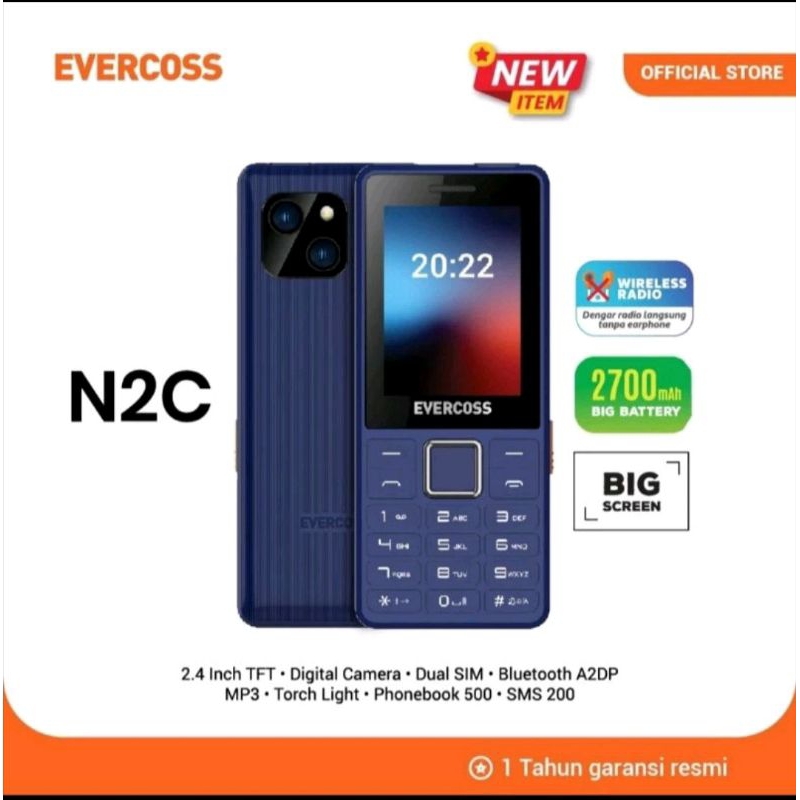 EVERCOSS N2C GARANSI RESMI