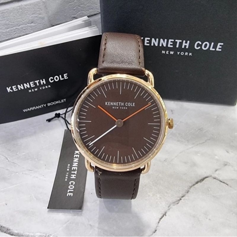 jam tangan pria original KENNETH COLE KC50777003 LEATHER STRAP