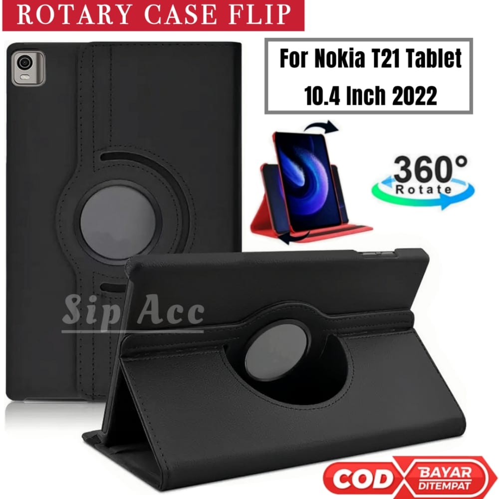 Nokia T21 Tablet | Nokia t21 | Case Nokia T21 10.4 Inch 2022 Flip Case Rotary Leather Book Cover Cas