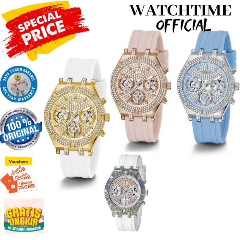 PROMO ABISS  JAM GUESS WANITA ORIGINAL JAM TANGAN WANITA CEWEK GUESS ORI ARLOJI CEWEK GUESS RUBBER