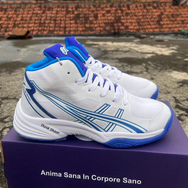 Sepatu voli cowok dunk shoot sepatu voly volly volley bal mid terbaru sepatu sneakers olahraga lari 