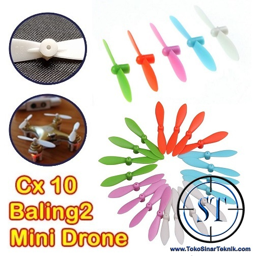 Baling-Baling Mini Drone Quadcopter Helikopter Rc Untuk Dinamo Cheerson Motor Cx-10 Cx-10A CX-10W V6