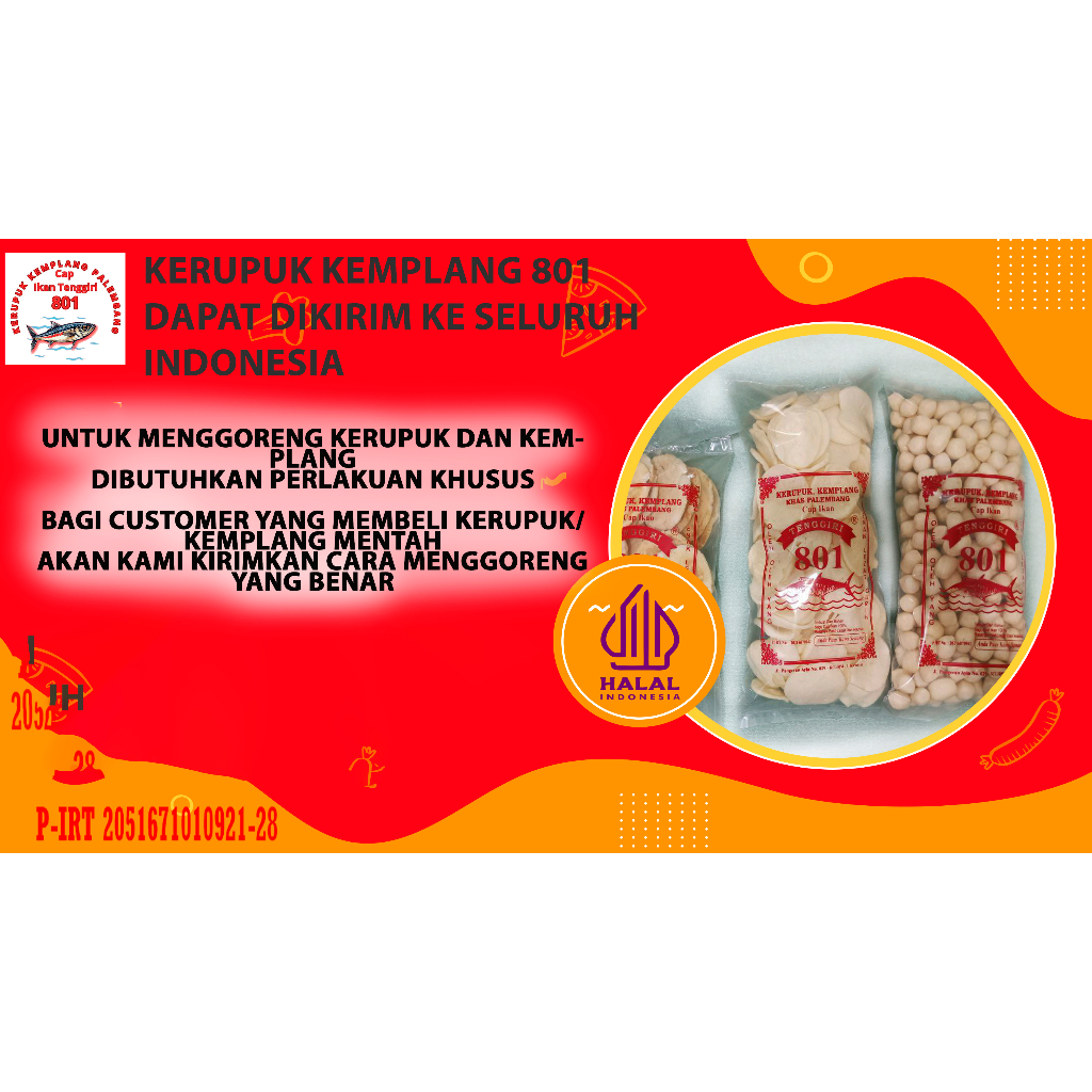 

Kerupuk Kemplang Mentah 801 Cap Ikan Tenggiri 500 gr