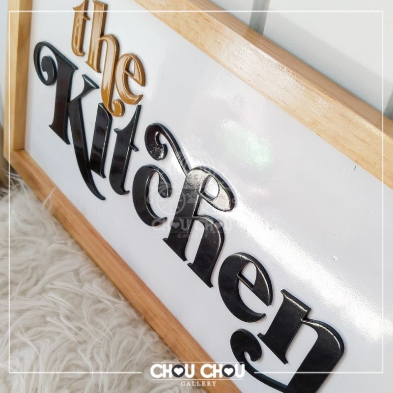 Walldecor frame kayu tulisan timbul/wallsign timbul