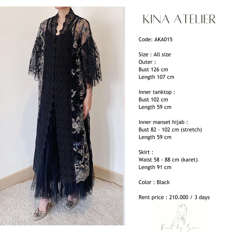 SEWA / RENTAL DRESS KONDANGAN KINA ATELIER AKA015