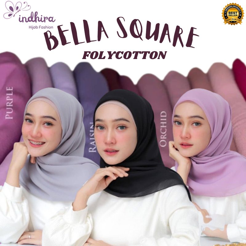 BELLA SQUARE HIJAB SEGIEMPAT &quot;PART 1&quot; ( Bahan Polycatton Premium ) COD / GOSEND / J&amp;T