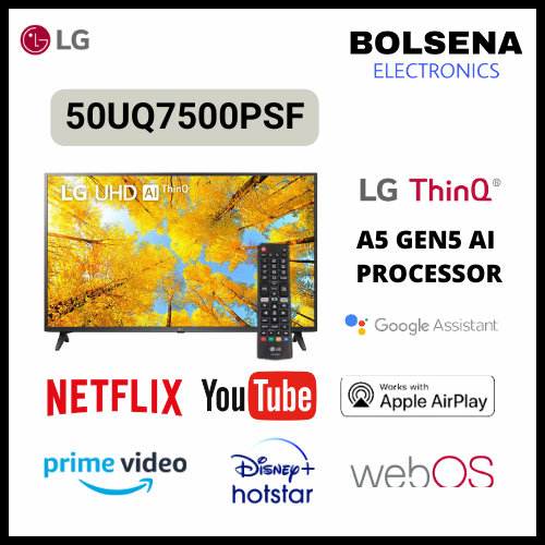 LG 50UQ7500PSF SMART TV 50 INCH LG 50UQ7500 UHD TV DIGITAL TV LG TV 4K