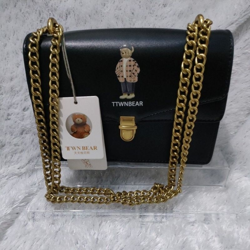 NEW SLING BAG HITAM TTWN BEAR PREMIUM BKK