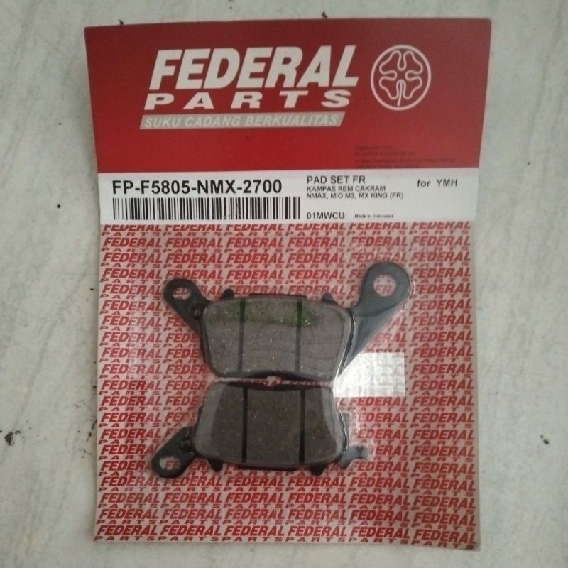 kampas rem depan NMAX Mio M3 MX king Lexi merk FEDERAL