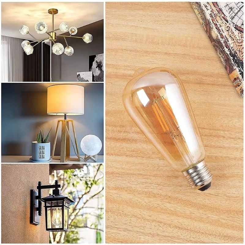 LAMPU FILAMEN 4WATT / LAMPU FILAMEN / FILAMEN LED / LED FILAMEN  / LAMPU ANTIQUE EDISON BULB ST64 / 