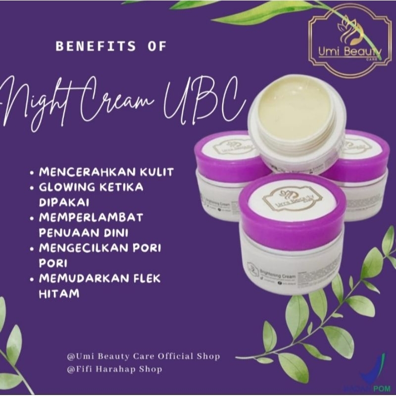 NIGHT CREAM BOOSTER UBC (CREAM MALAM)
