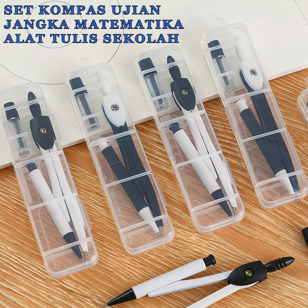 

Set Kompas Ujian / Jangka Matematika / Perlengkapan Sekolah / Busur
