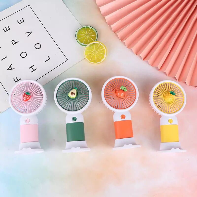 Portable Mini Fan Silicone Kipas Angin Genggam Charge USB Cas plus Dudukan HP Bahan Silikon