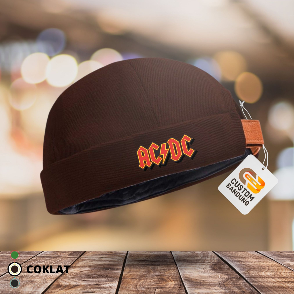 Peci Miki Hat Topi Pria ACDC Peci Miki hat Topi Miki hat Anak &amp; Dewasa Topi Brimless Premium