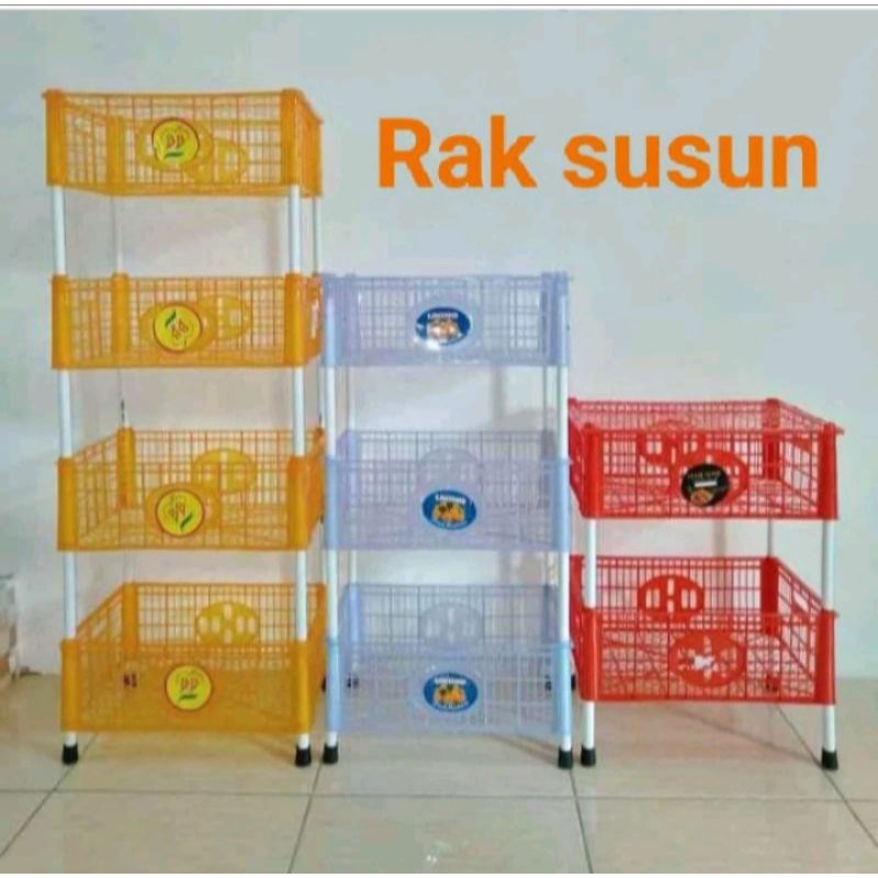 KERANJANG RAK SUSUN KUAT keranjang susun rak baju rak warung kotak
