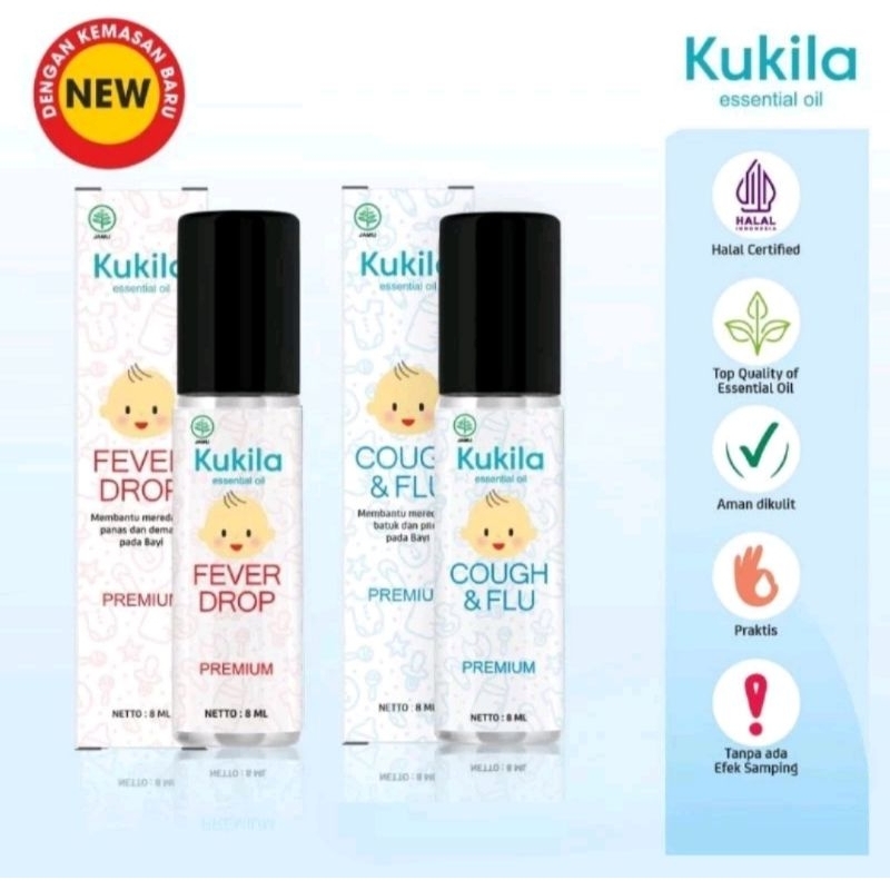 Kukila Essential Oil Baby Cough N Flu | Kukila Fever Drop Pada Anak 0-5thn