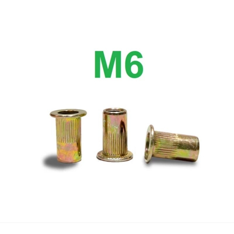Mur rivet M6 / Rivet nut M6 Kuning