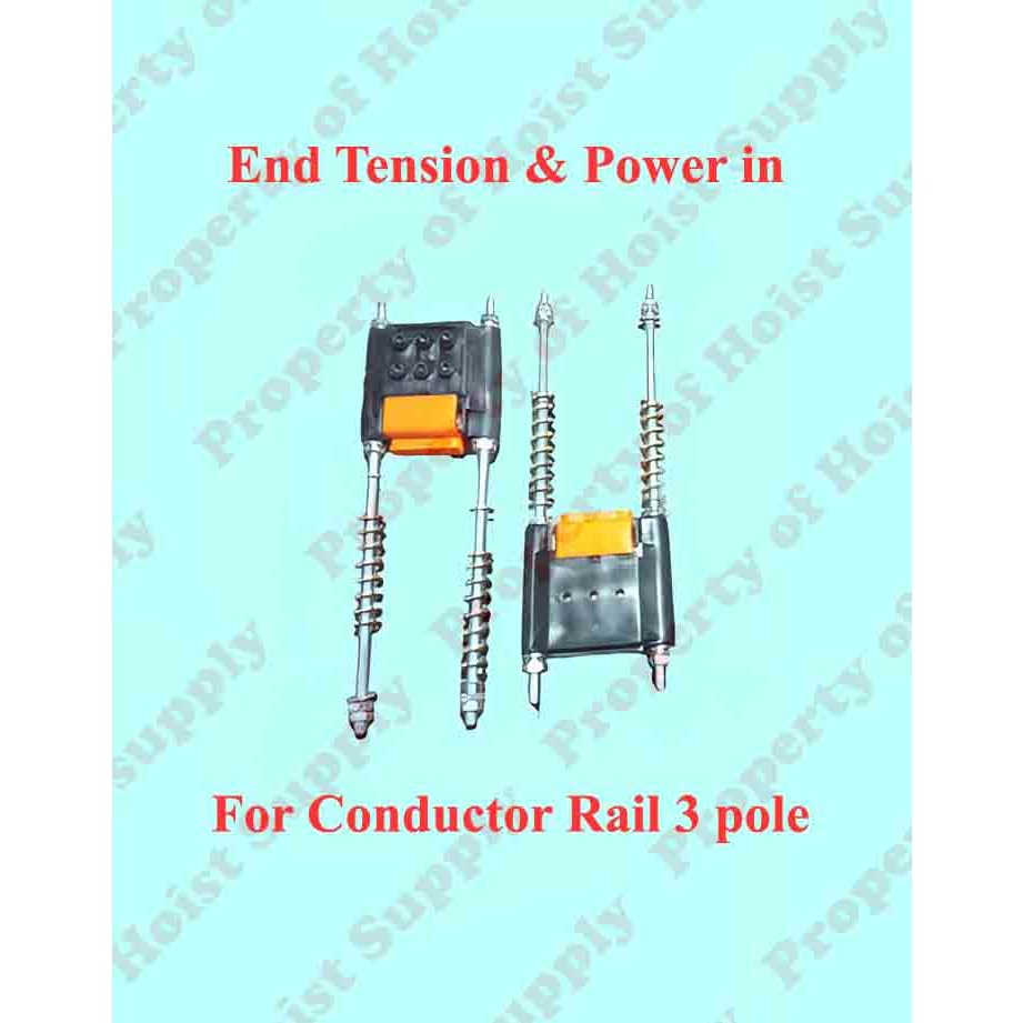 End Tension Strainer & power in for hoist crane