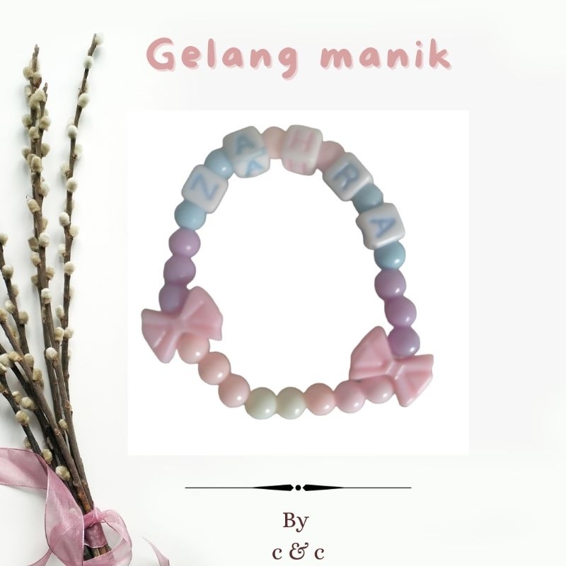 GELANG MANIK VIRAL / GELANG KPOP / GELANG CUSTOM NAMA / GELANG ANAK / GELANG DEWASA
