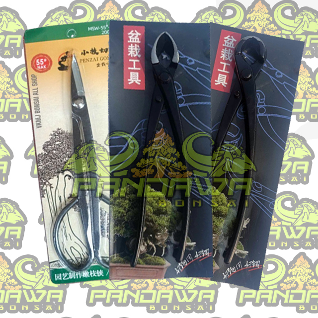 PANDAWA BONSAI-ALAT BONSAI SET,catok bonsai dua catok & 1 gunting import 21cm