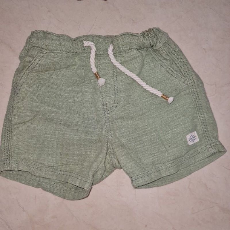 Jeans Celana Pendek Anak Cowok Cowo 9-12M H&M HNM Mint