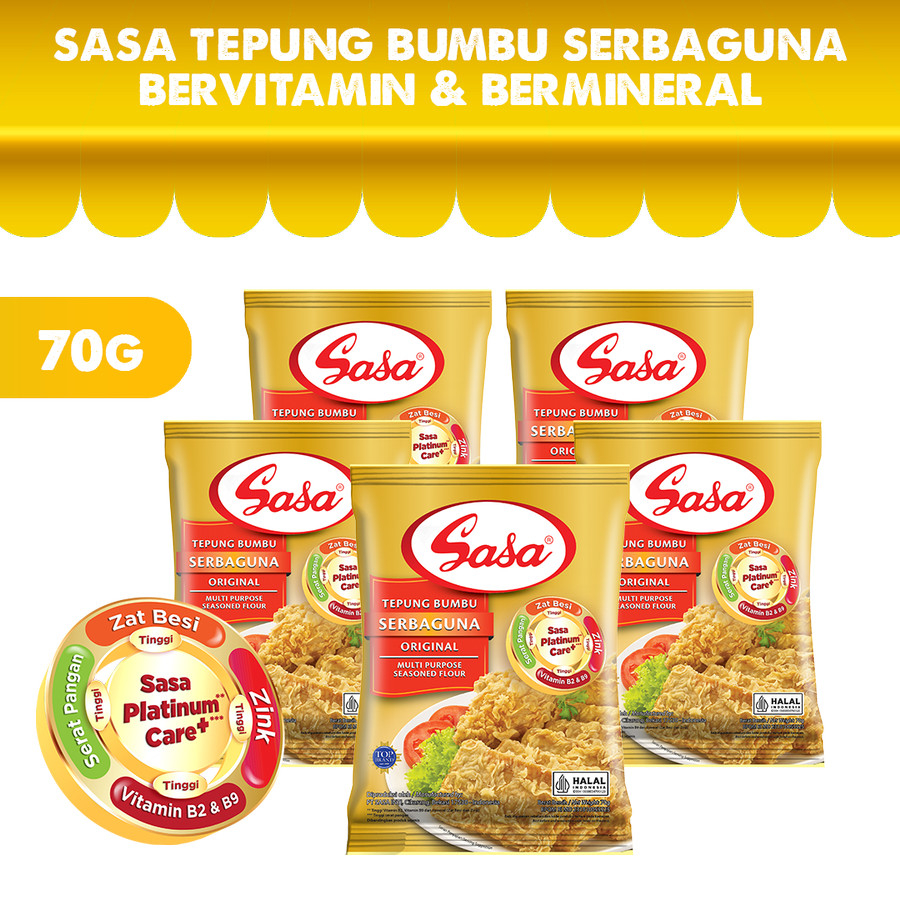 

Sasa Tepung Bumbu Serbaguna Bervitamin & Bermineral 75 gr / 90 gr / 70 gr