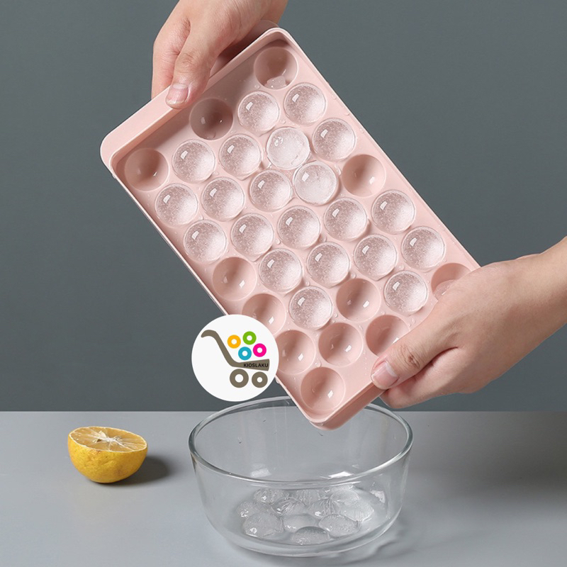 Cetakan Es Batu Puding Coklat isi 33 Bulat Ukuran Kecil Medium Besar / Ice Cube Tray Bulat