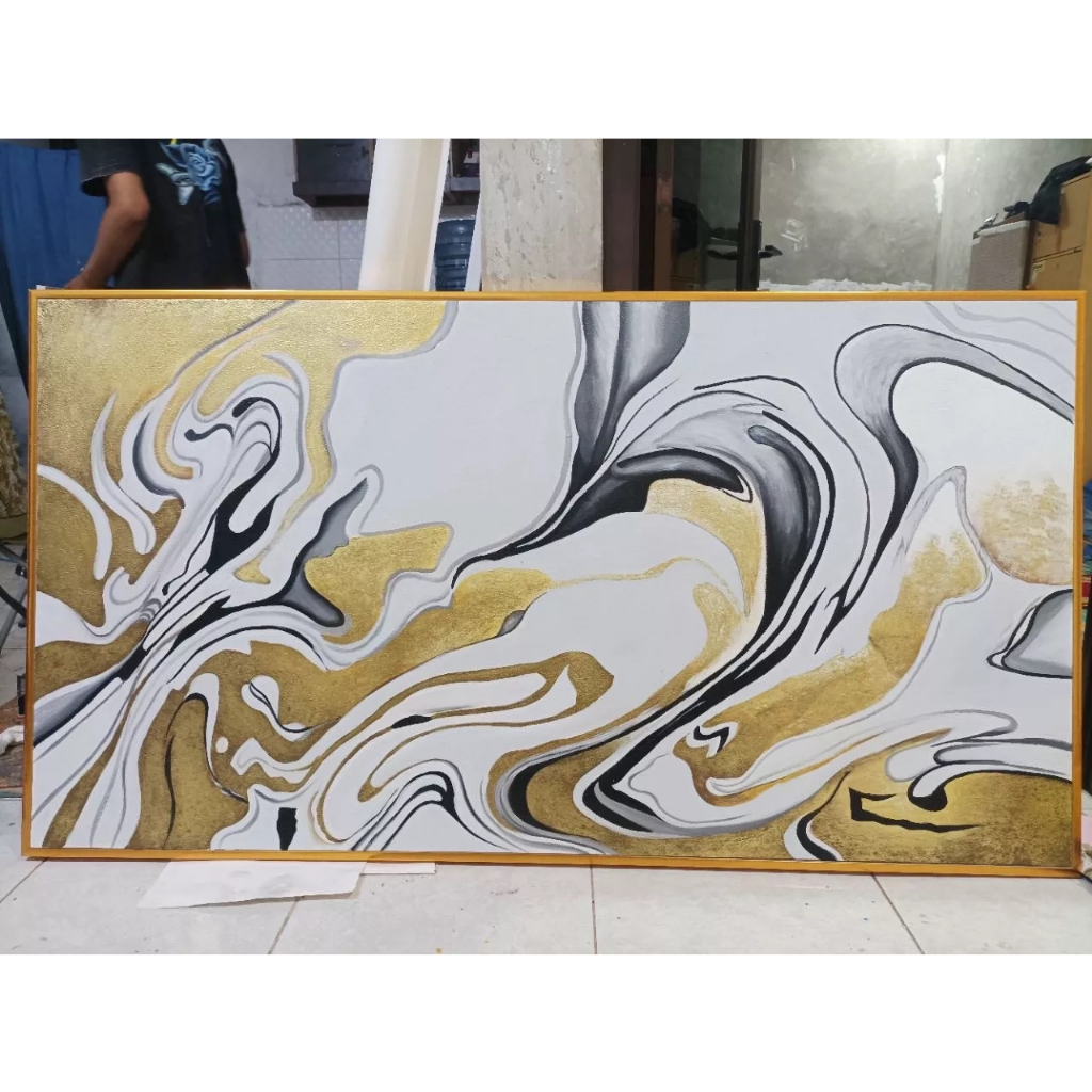 lukisan semi abstrak bunga Lukisan Abstrak