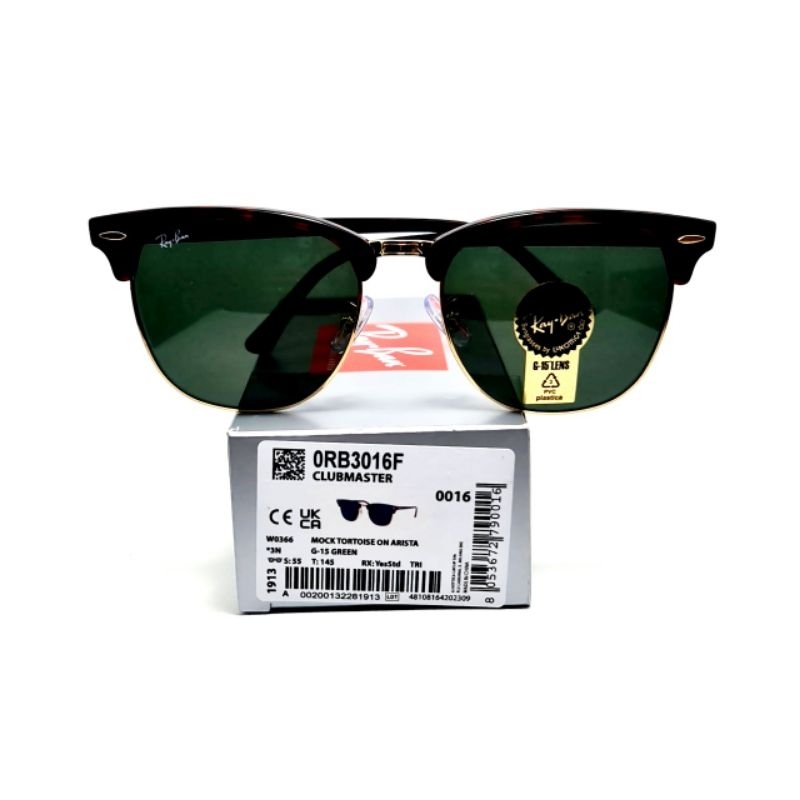 Sunglasses Rayban Clubmaster Rb3016f w0366 s55 Original