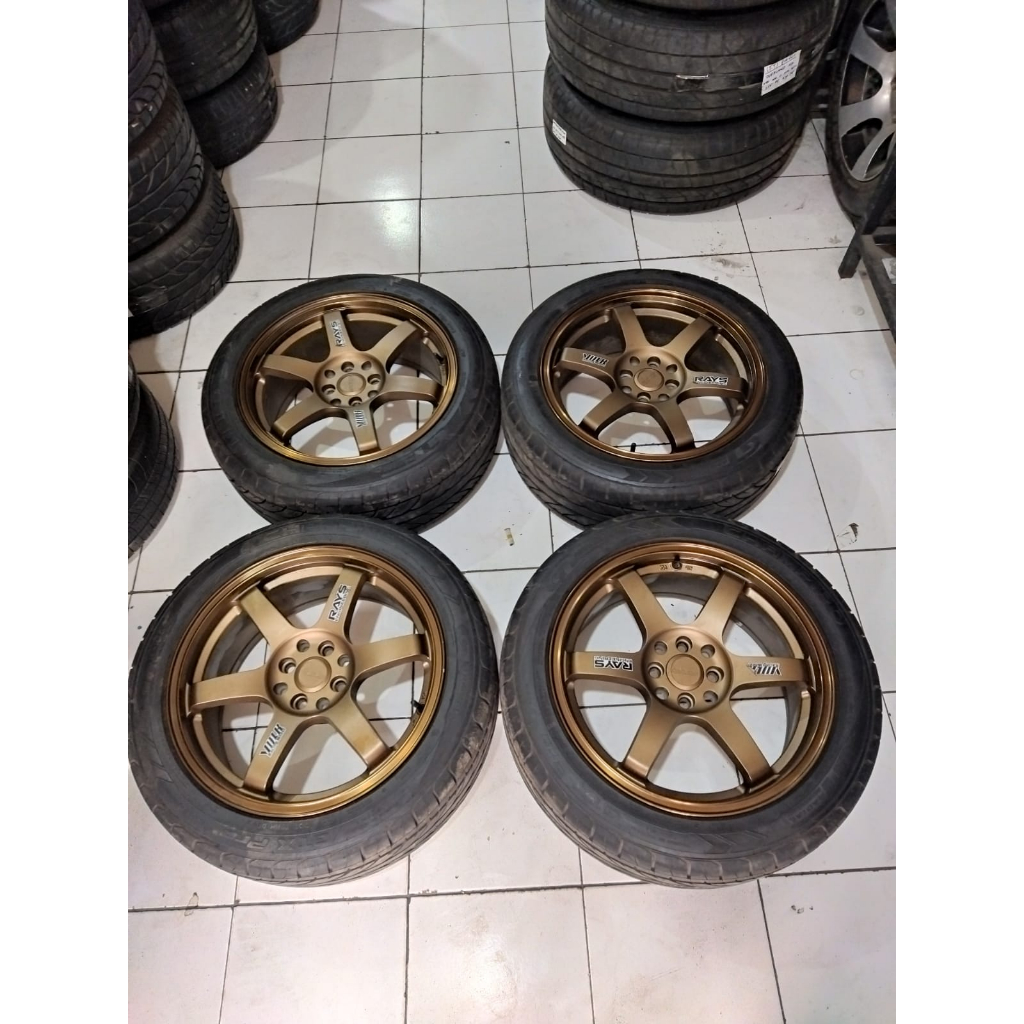 velg mobil murah TE37 r17 lubang 4x100/114,3 buat xenia avanza kijang livina evalia
