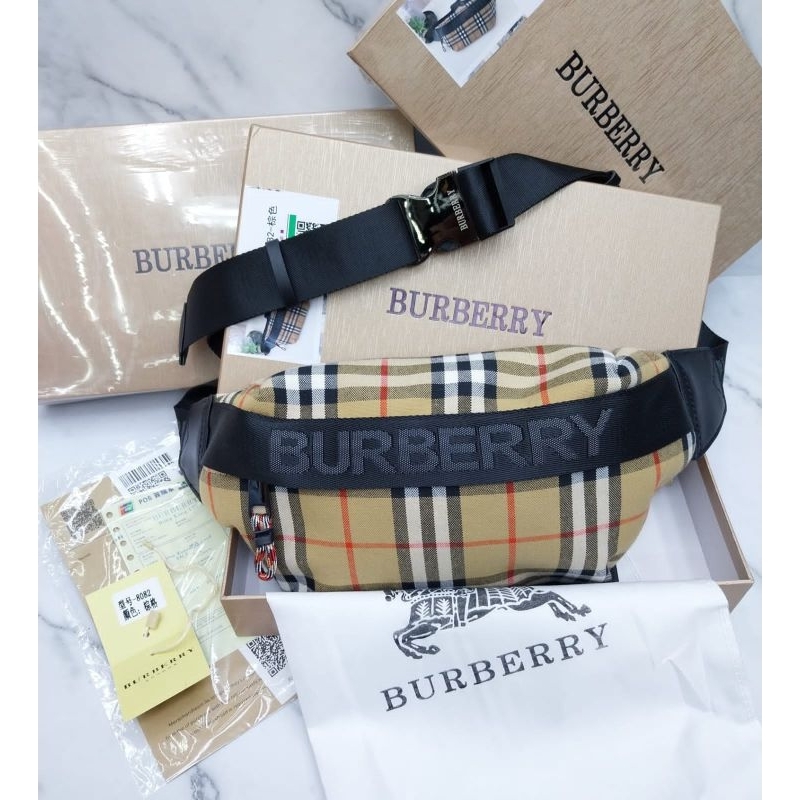 Waistbag Burberry Sonny Iconic Stripe belt bag Nylon Premium Quality