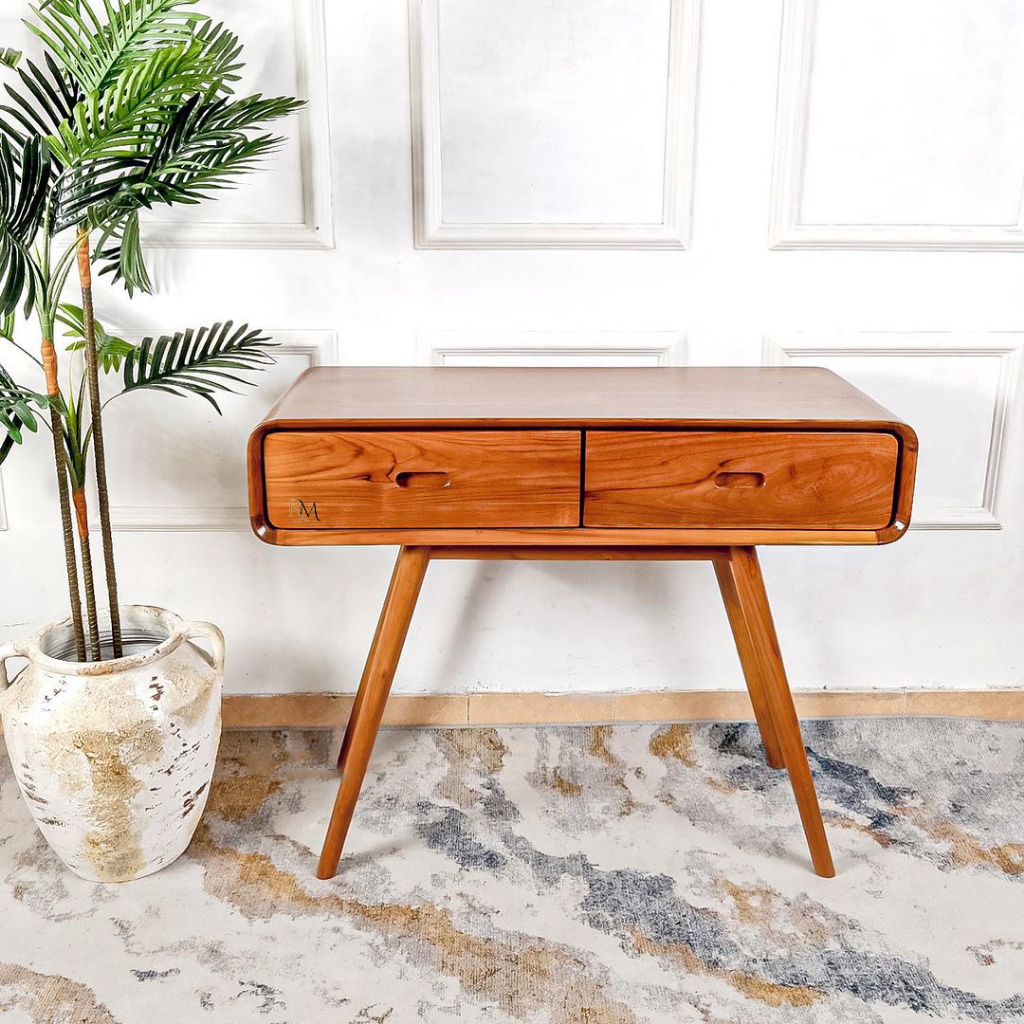 Meja Konsol Retro Minimalis Jati