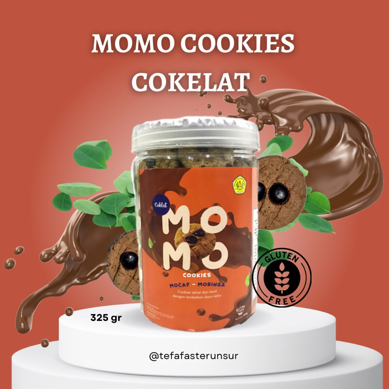 

MOMO Cookies Cokelat Cookies Daun Kelor Cokelat