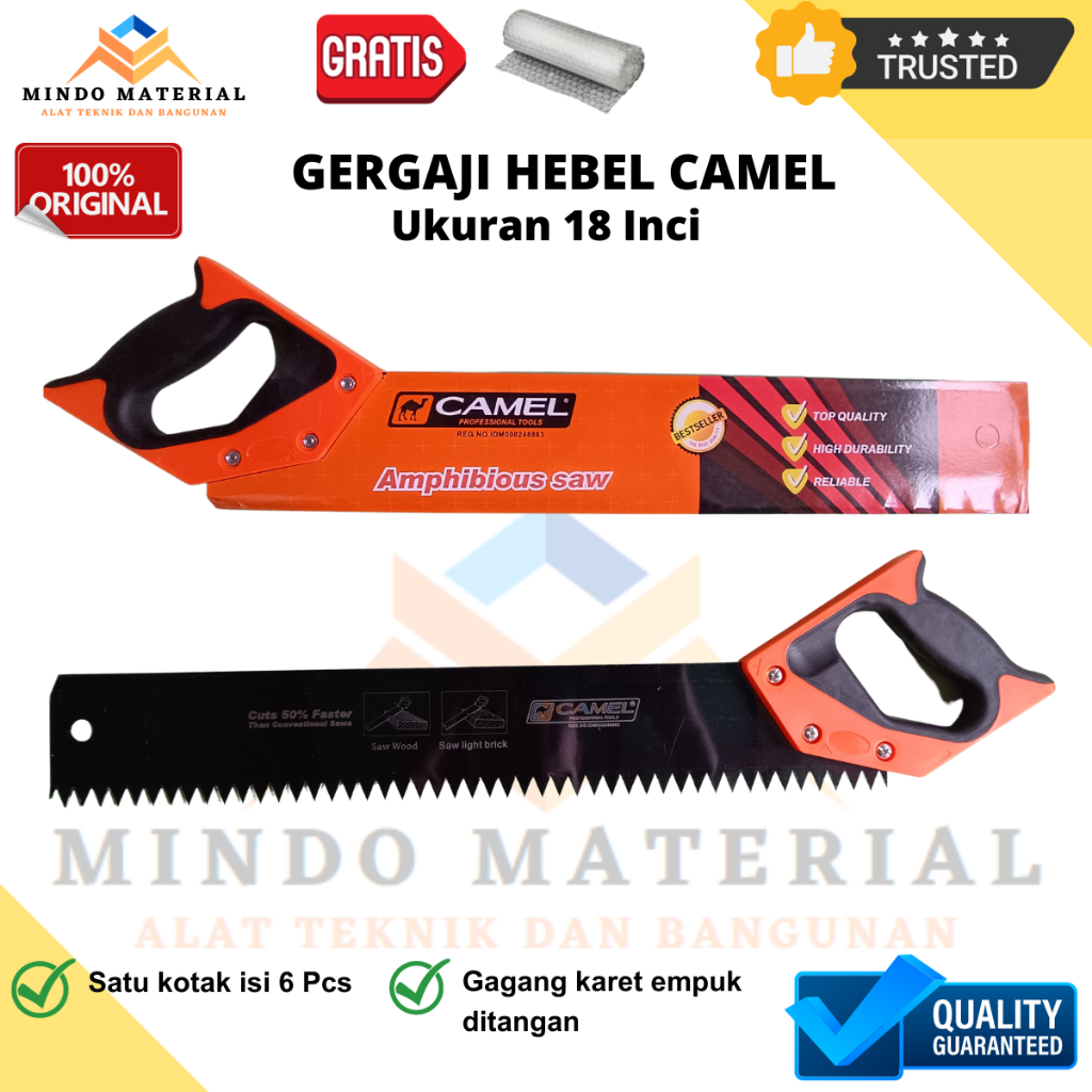 Gergaji Hebel Bata Ringan Saw Light Brick 18 Inch CAMEL