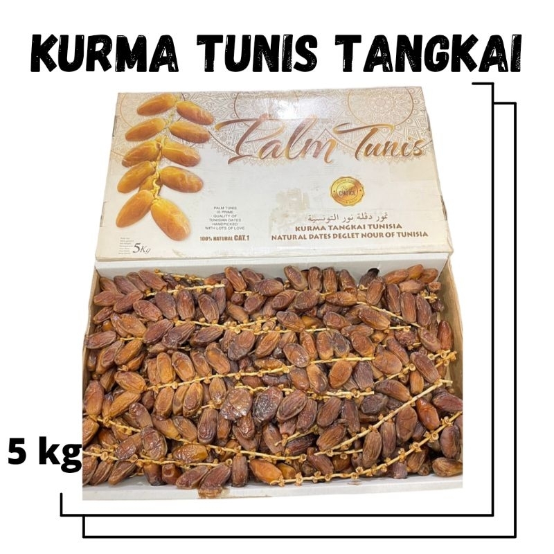 

Kurma Tunis Tangkai Premium 5 kg murah manis renyah
