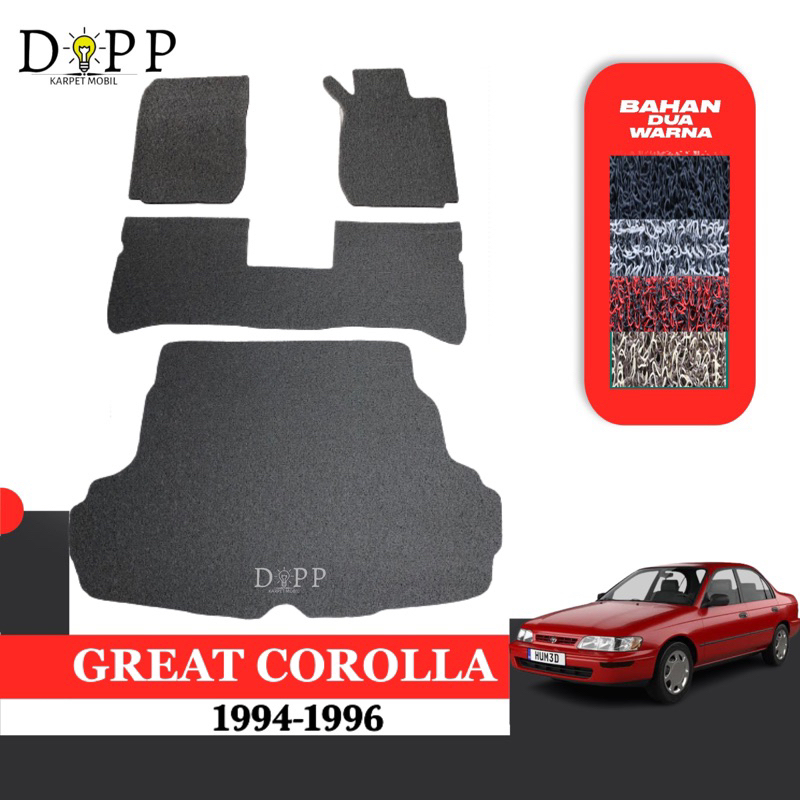 Karpet Mobil Great Corolla / Karpet Mie Bihun Toyota Corolla 1994-1996 Bahan Premium